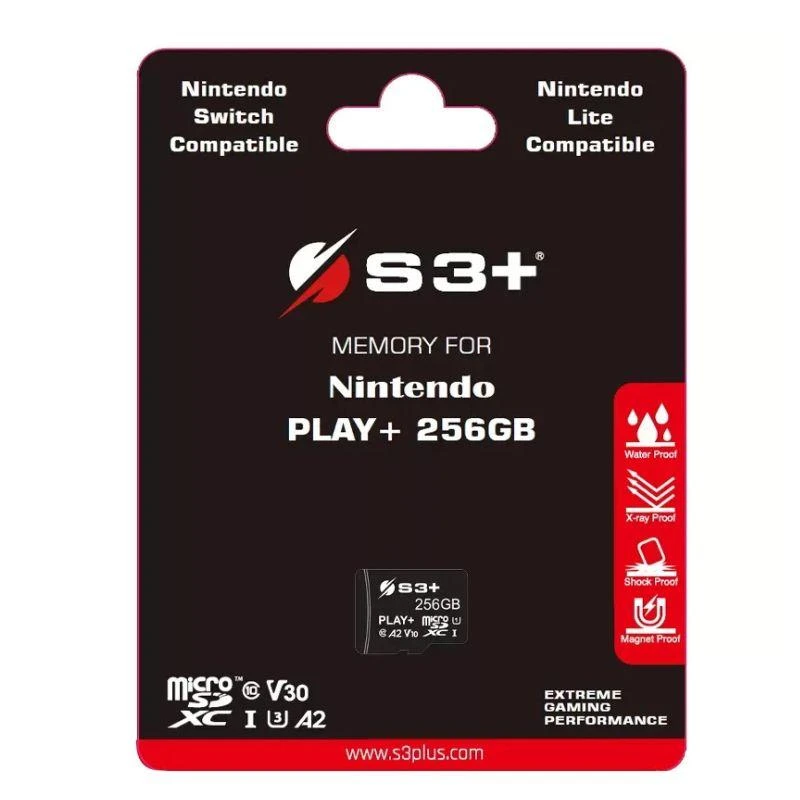 S3+ Memoria Micro SD 256Gb Uhs-I V30 Extreme Gaming (S3SDC10V30P/256)