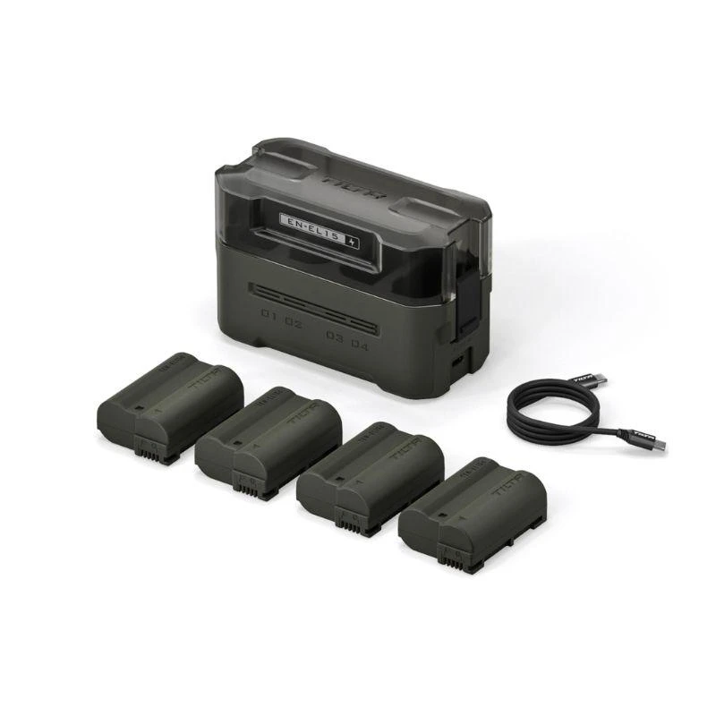 Tilta EN-EL15C Charging Station Battery Kit (4 Batteries) - Green - TB