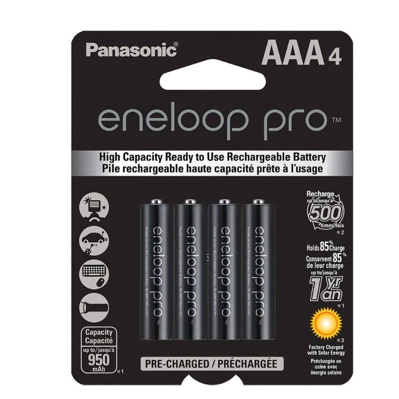Pilhas Recarregável Panasonic Eneloop Pro AAA4 950MAH BK-4HCCA4BA