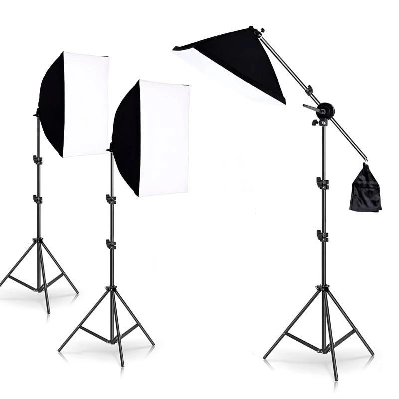 Kit Softbox de Iluminação + Girafa