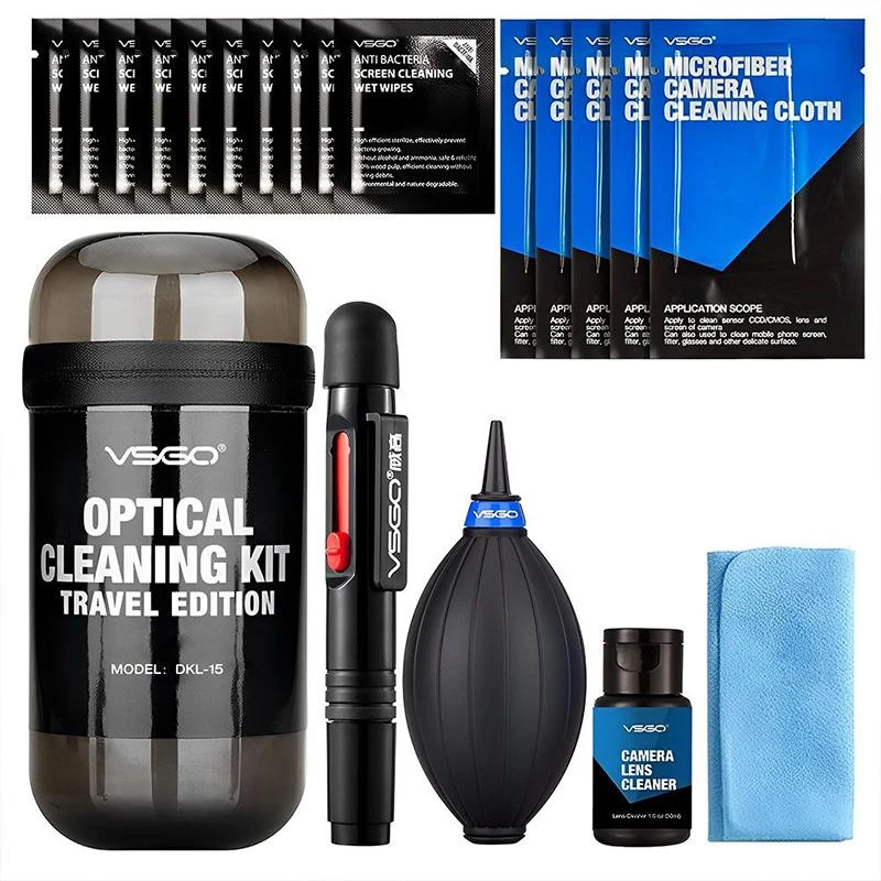 Kit De Limpeza VSGO DKL-15G Para Câmeras