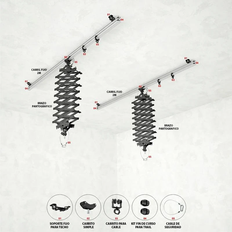 Kit 2 Rieles C/Pantografo