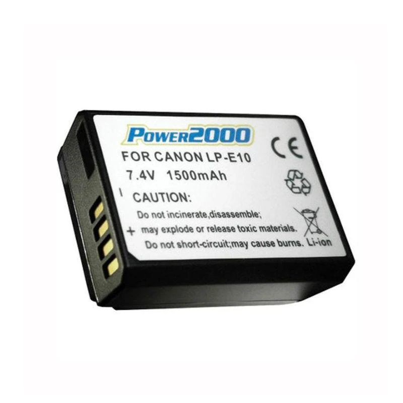  Bateria Power2000 para Canon ACD-340 LP-E10 1500mAh