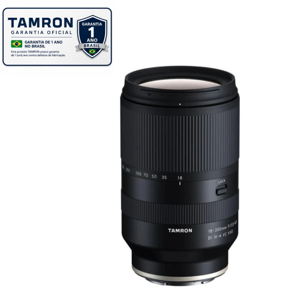 Lente Tamron 18-300MM F/3.5-6.3 DI III VC VXD AF Sony E (APS-C)