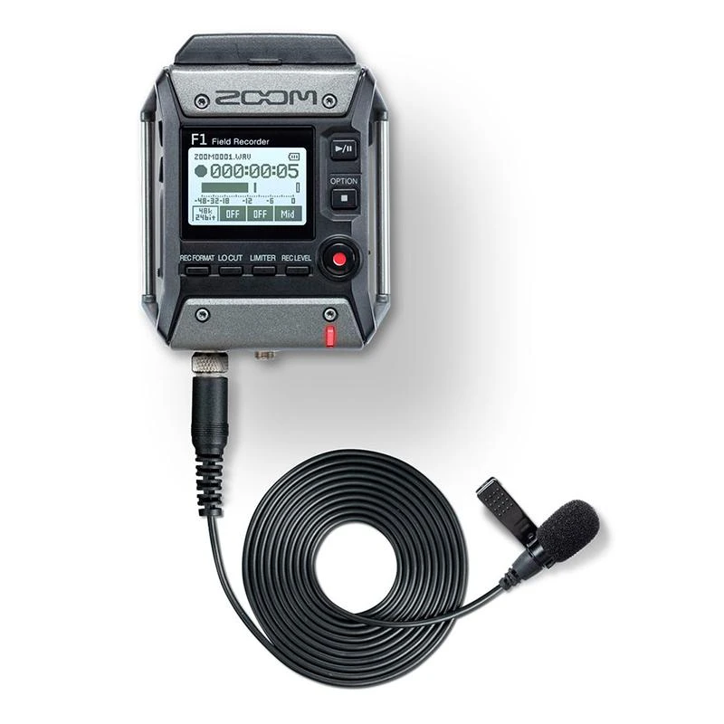 Gravador Zoom F1-LP C/ Microfone Lapela