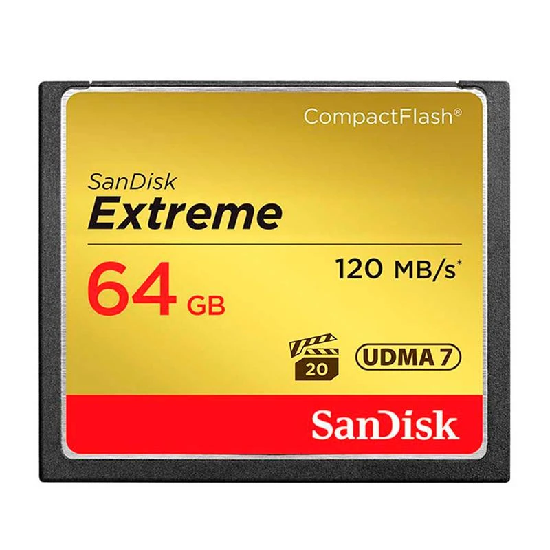 Cartão De Memoria CompactFlash SanDisk 64 GB Extreme 120-85 MB/S 