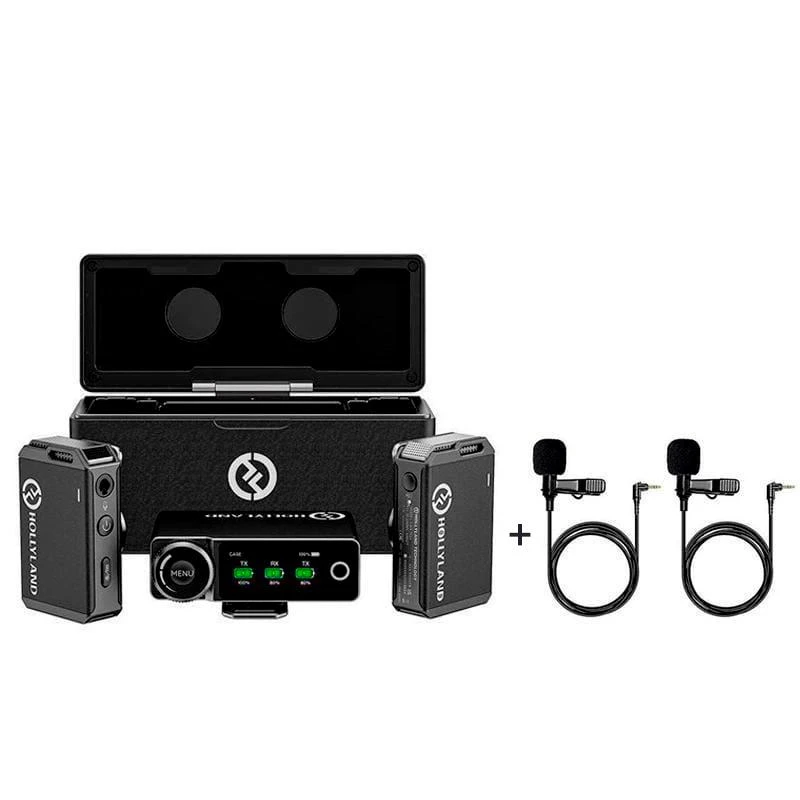 Sistema De Microfone Sem Fio Duo Hollyland LARK MAX + 2 Microfone Lavalier