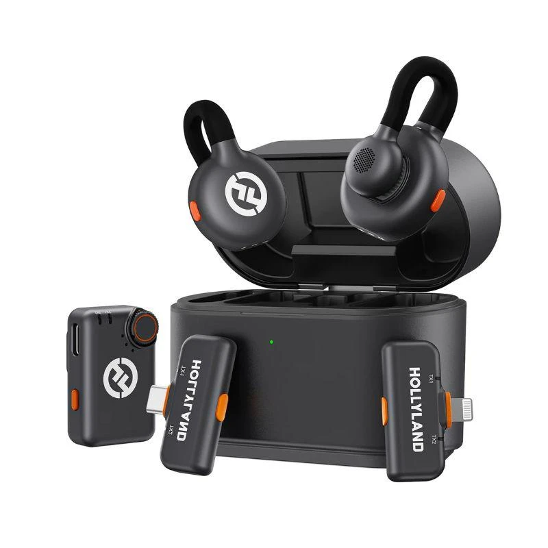 Microfone Sem Fio Hollyland Lark M2S Lavalier Ultimate Combo