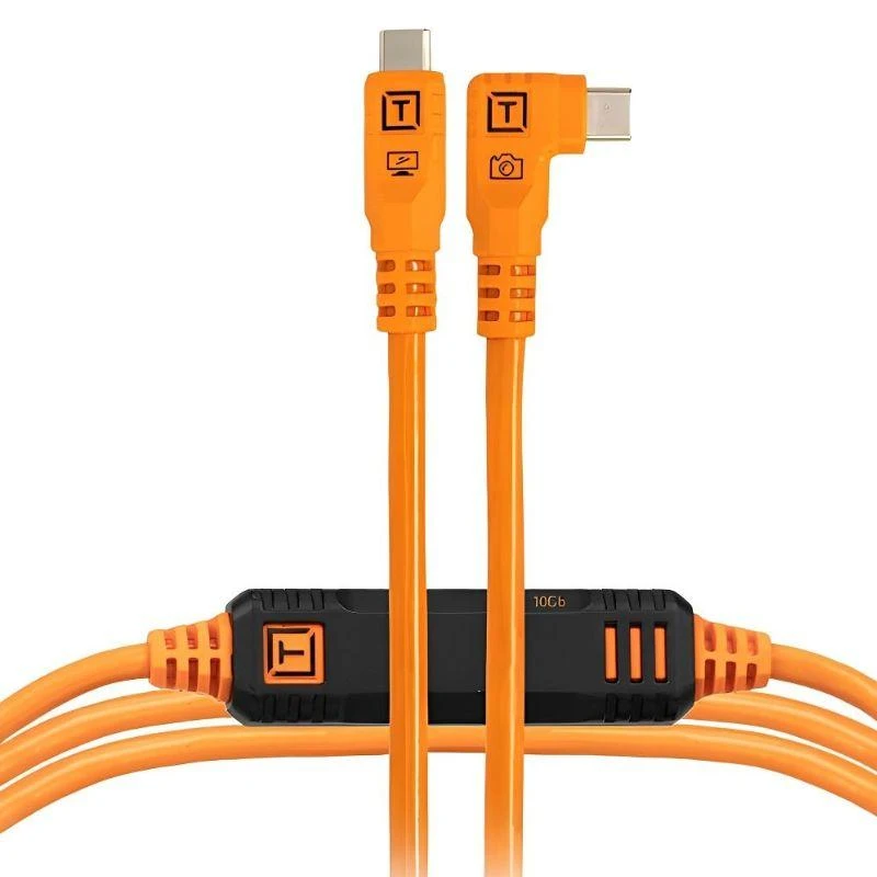 Cabo USB-C para USB-C Tether Tools TetherPro 10 Gbps para Câmera - Laranja 4.6 metros (CUC15RTG2-ORG)