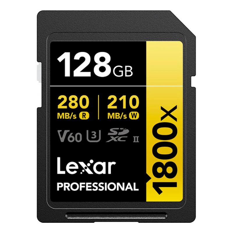 Cartão De Memoria SD 128GB Lexar Pro Gold 1800X 280-210MB/S C10 V60