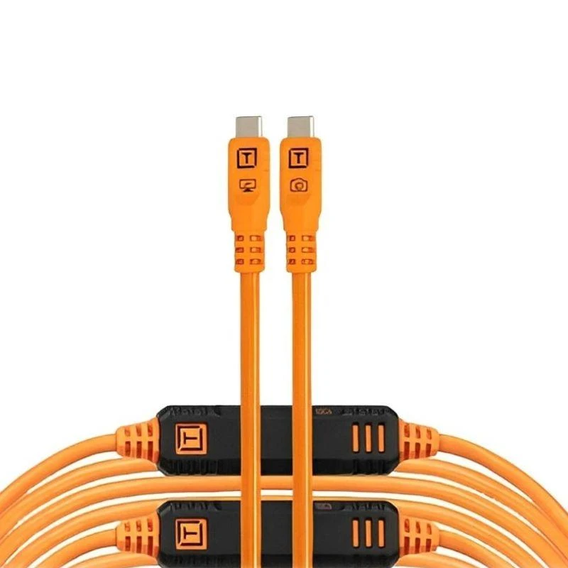 Cabo USB-C para USB-C Tether Tools TetherPro 10 Gbps para Câmera - Laranja 9,4 metros (CUC31G2-ORG)
