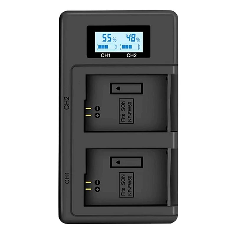 Carregador Duplo Palo NP-FW50 (USB)