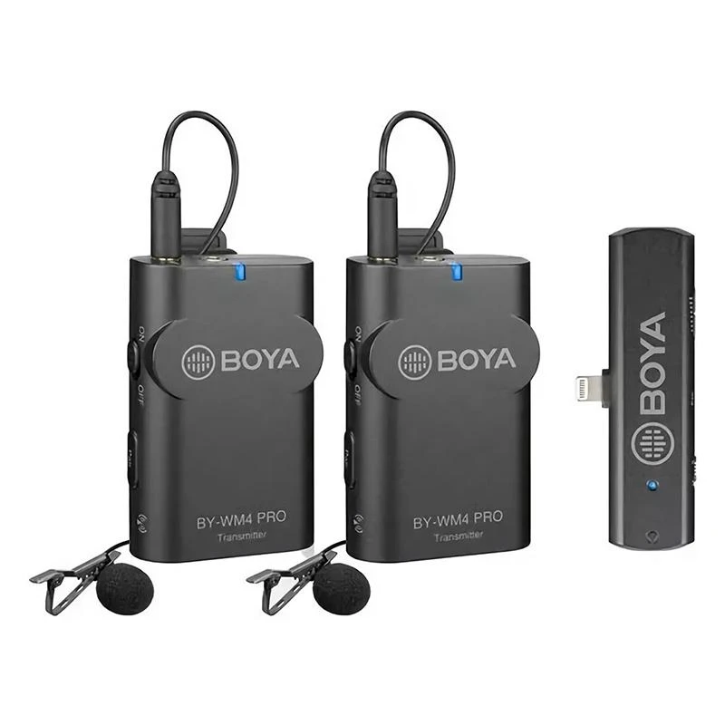Microfone Duplo Sem Fio Boya BY-WM4 PRO-K4 