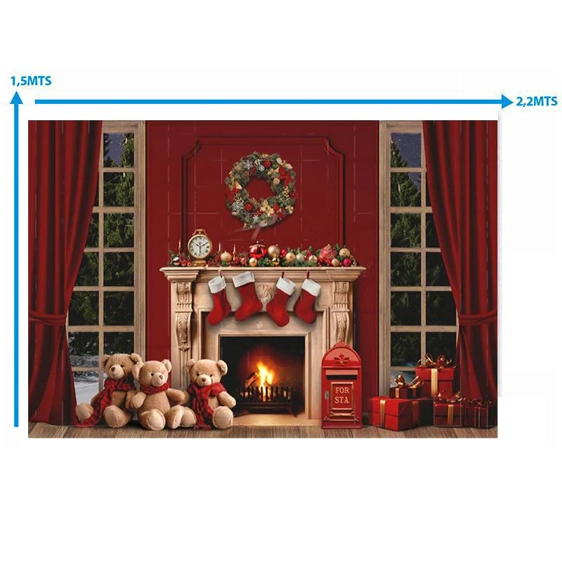 Fundo Fotografico de Natal 801H (220X150CM)