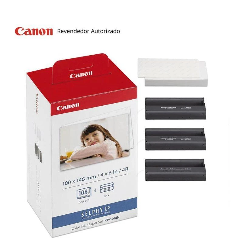 Papel Fotografico Canon KP108 + Cartucho Impressao