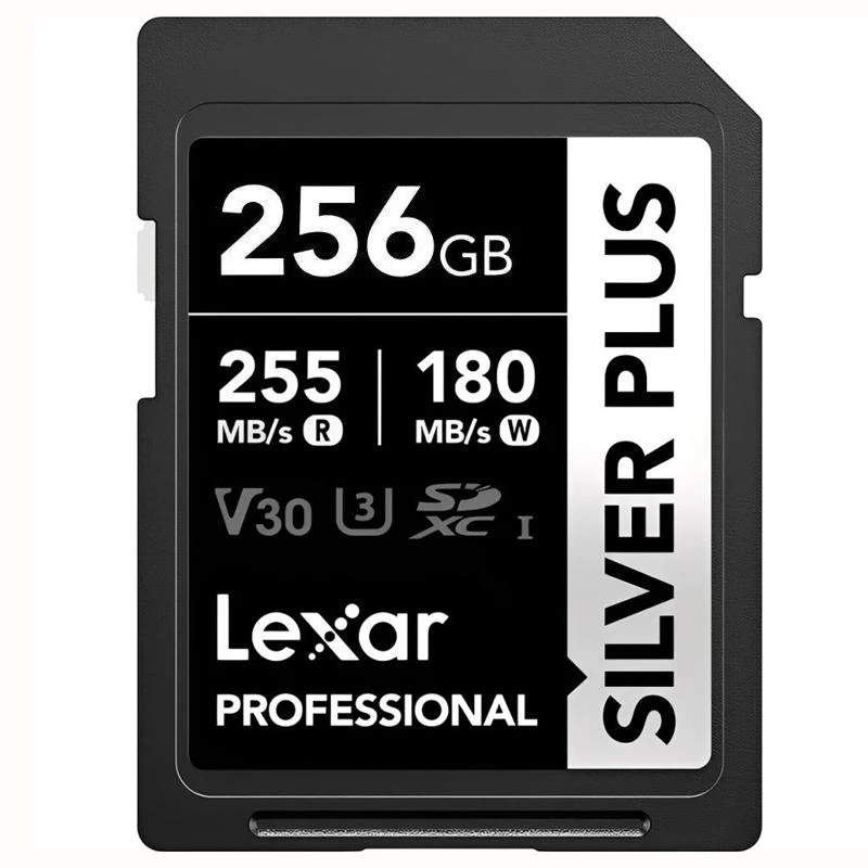 Cartão De Memoria SD Lexar Profesional Silver Plus 255-180 MB/s C10 U3 V30 UHS-I 256 GB (LSDSIPL256G-BNNNU)
