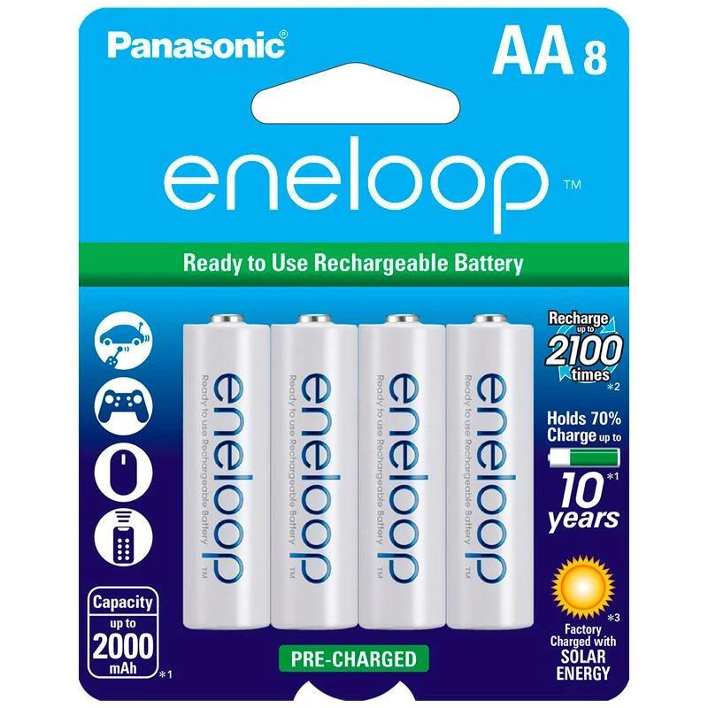 Pilhas Recarregavel Panasonic Eneloop AA8 (2000mah)