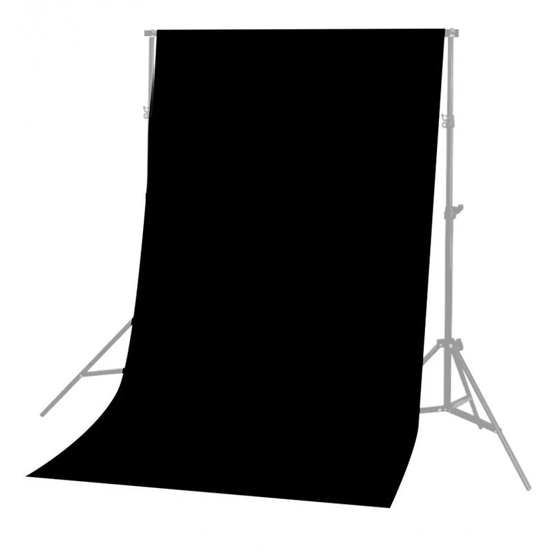 Fundo Fotográfico De Tecido E-Reise YR76 6x3mts Preto 100% Cotton Muslin (140GR)