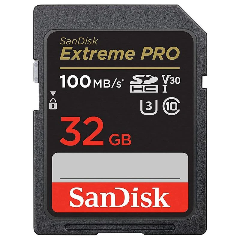 Cartão De Memoria SD SanDisk Extreme Pro 100-90 MB/s C10 U3 V30 32 G 