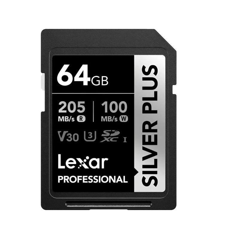 Cartão De Memoria SD 64Gb Lexar Silver Plus 205-150Mb/S C10 (Lsdsipl064G-Bnnnu)