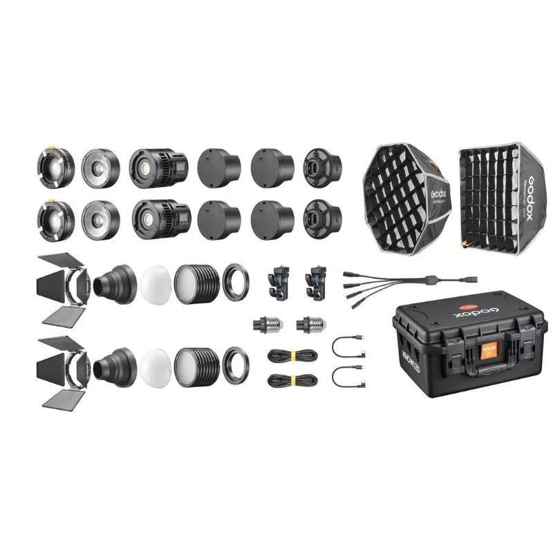 Kit Luz LED de Vídeo Godox MS60Bi Bi-Color 