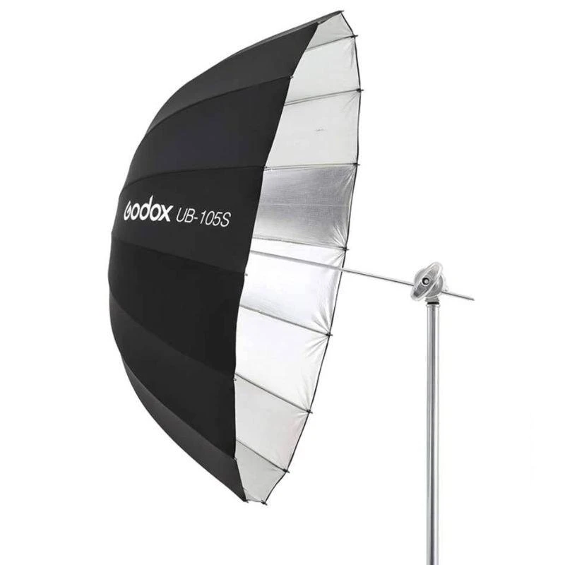 Sombrinha Godox UB-105S - Preto/Prata 105cm