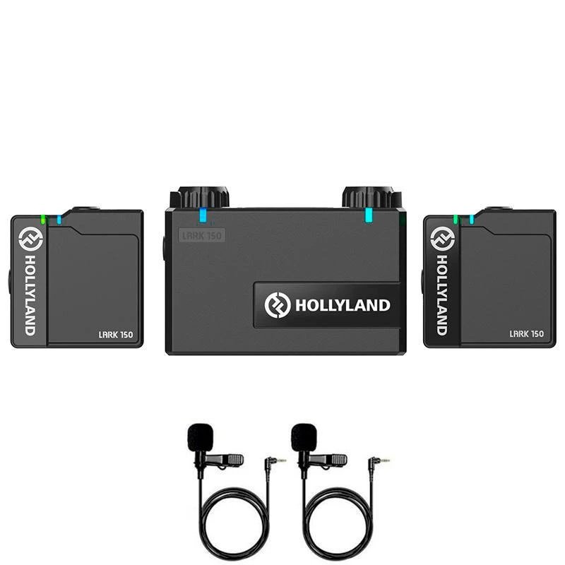 Sistema de microfone duplo sem fio Hollyland LARK 150 (2.4 GHZ) (2 anos de garantia em Brasil)