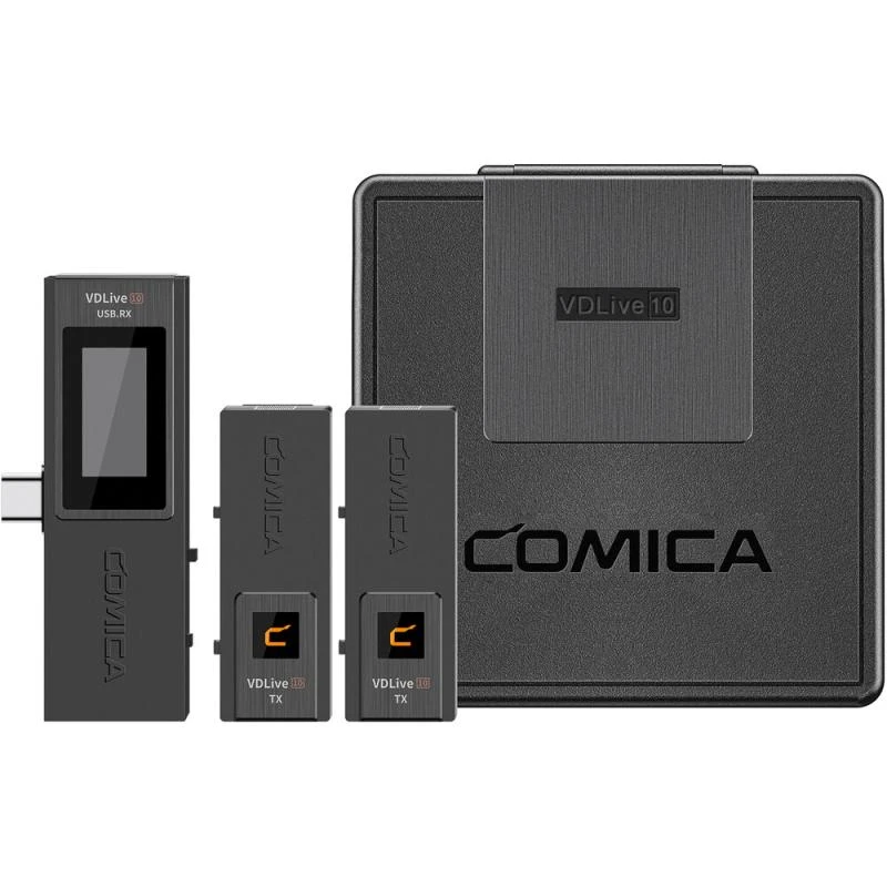 Microfone Comica Duplo Sem Fio VD10 USB  (Tipo C)