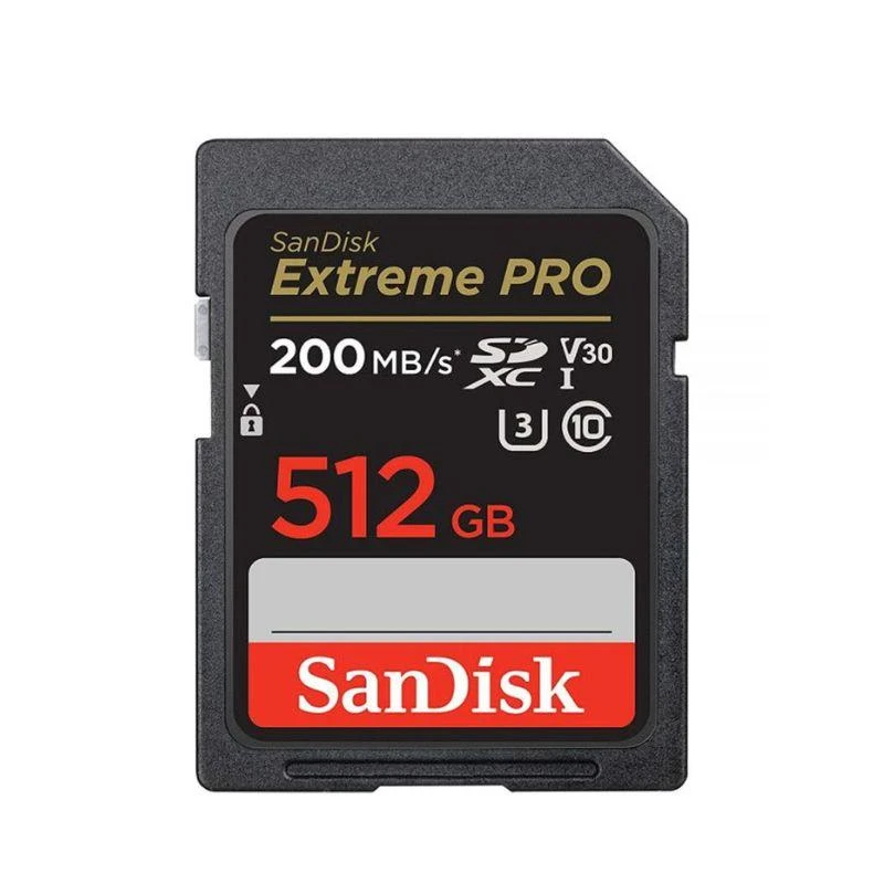 Cartão De Memoria SD 512GB Sandisk Extreme Pro 200-140Mb/S U3