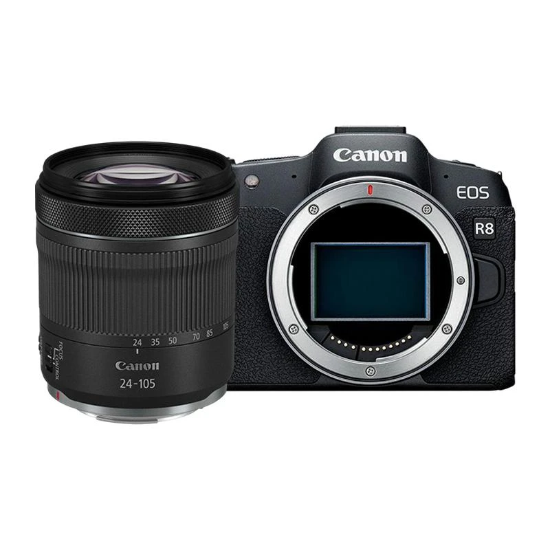 Camera Canon R8 + Lente Canon RF 24-105MM  F4-7.1 IS STM