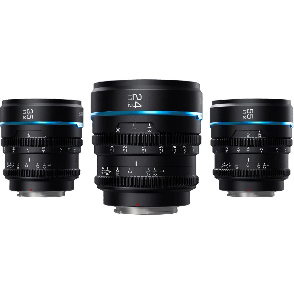 Kit de Lentes Sirui Night Walker Series 24, 35, 55mm T1.2 S35 RF Mount