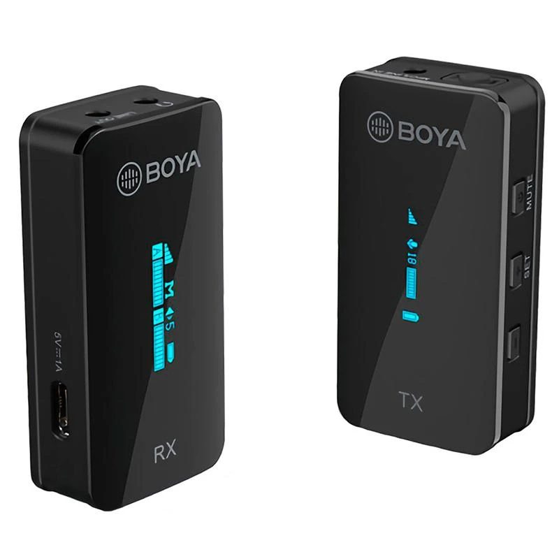 Microfone Sem Fio De Canal Duplo Boya BY-XM6-S1 