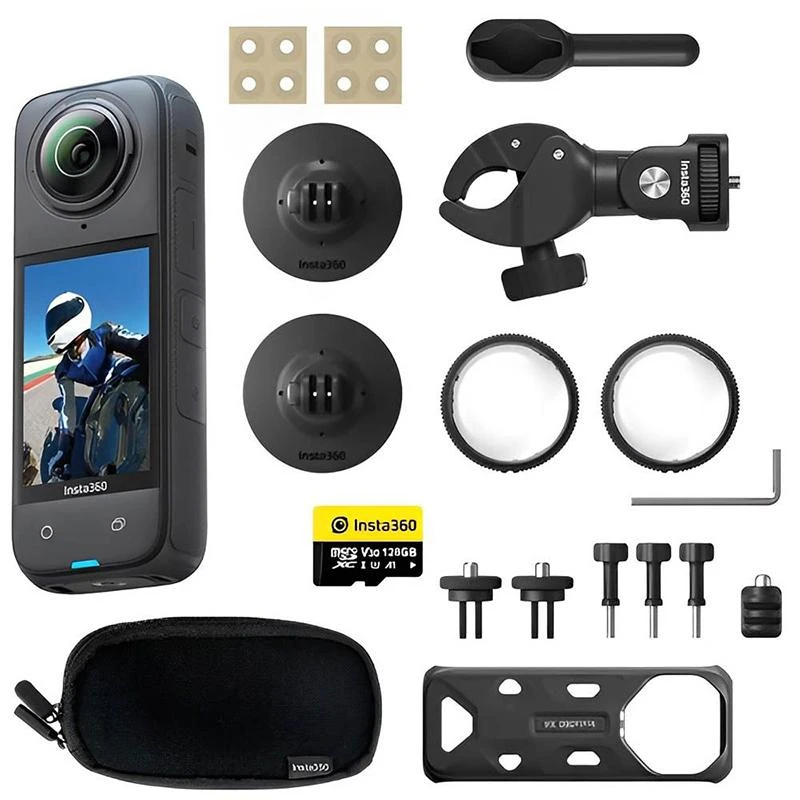 Kit Câmera de Ação Insta360 X4 Motorcycle Bundle  (X405-CAM KIT) (CINSABMA)