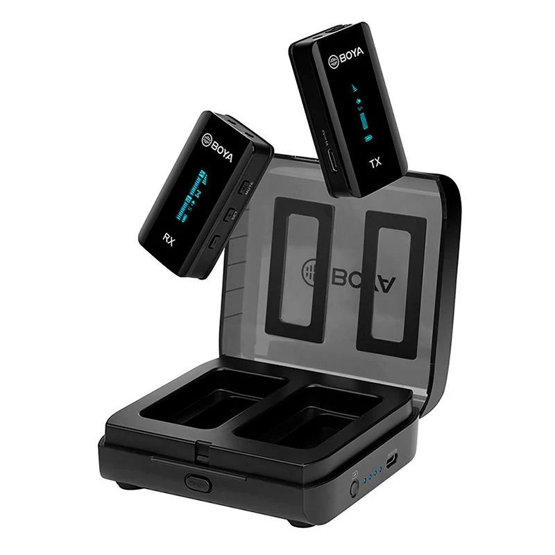 Kit De Microfone Sem fio Boya BY-XM6-K1 Com Estojo De Carregamento