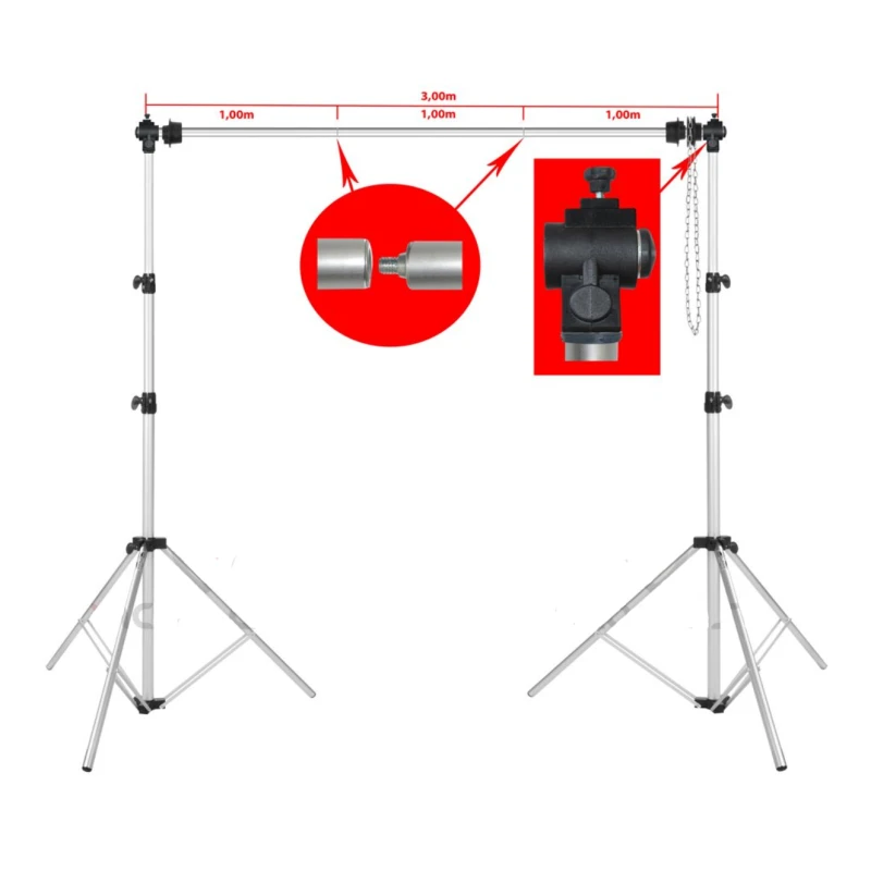 Suporte para Fundo Fotografico (Tripe 2.7M X3M)