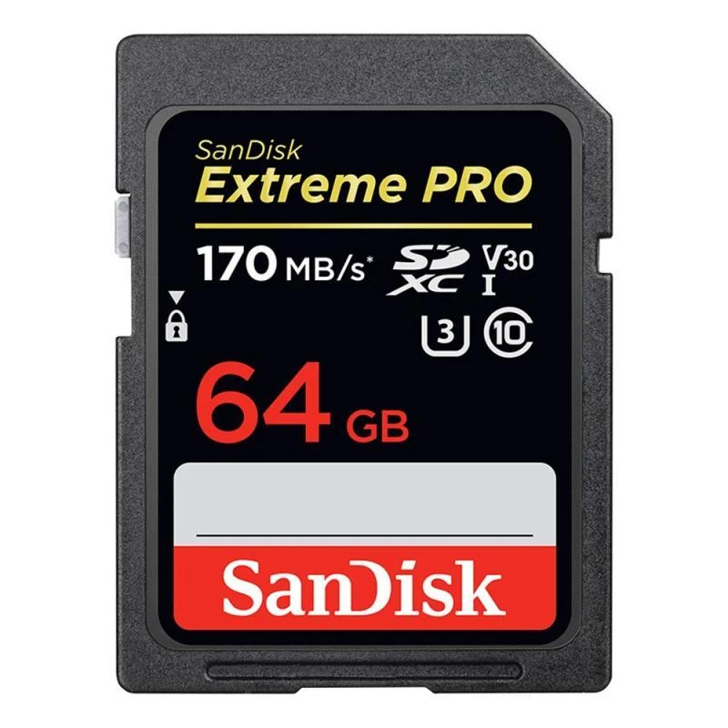 Cartão De Memoria  SD SanDisk Extreme Pro 64GB 170-90 MB/S U3