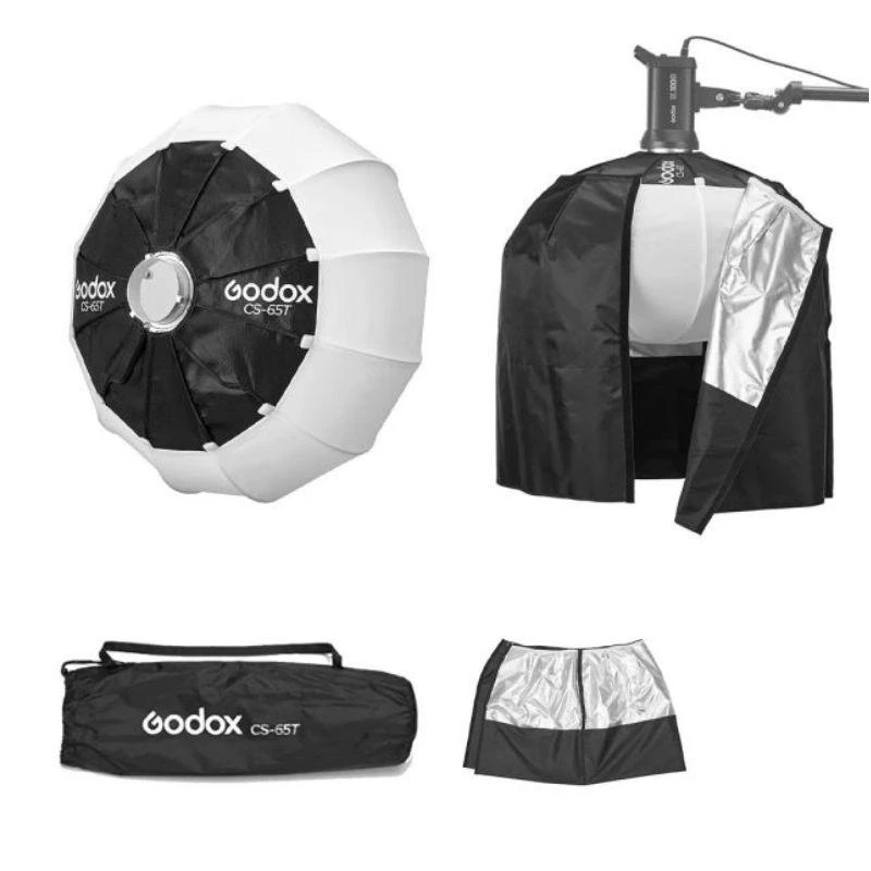 Softbox Godox CS-65T 65 Cm Tipo Lanterna - Preto/Branco + Skirt