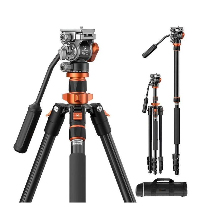 Trípe K&F K234A7+FH-03 De Aluminio P/ 5Kg (Kf09.136)