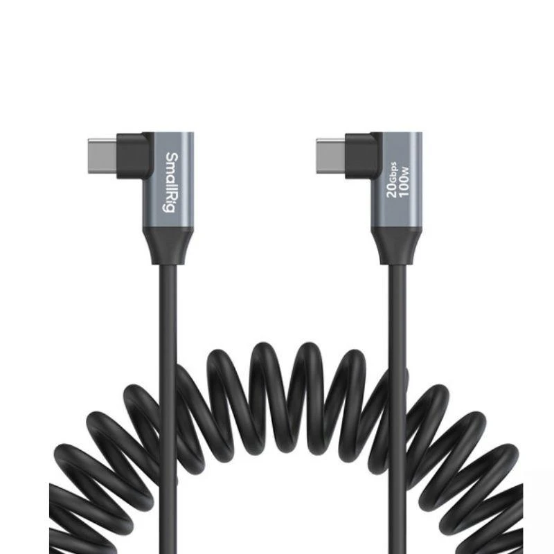SmallRig Usb-C (Angled) To Usb-C (Angled) Coiled Data Cable 4793